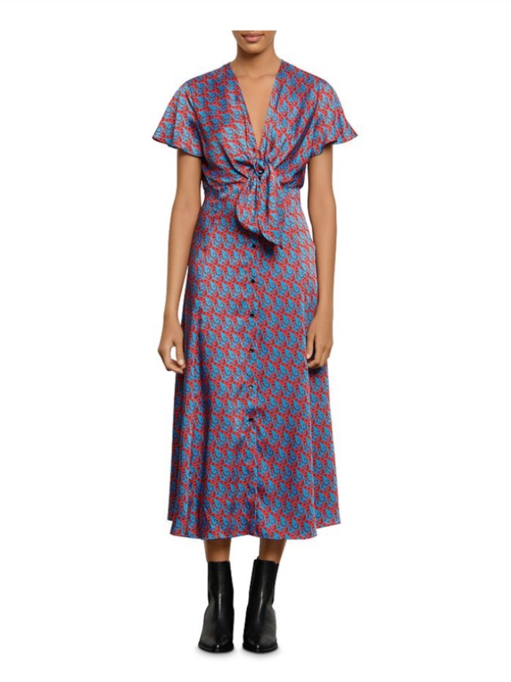 Sandro Paris silky midi dress